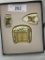 JBS Silver and Gold Belt Buckle Set in Box