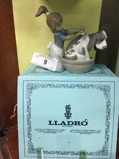 Lladro' Bashful Bather Figurine #5455 With Box