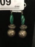 Sterling w/ Marcasite Stone Earrings
