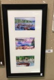 3 Framed Watercolor Boat Pictures
