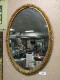 Antique Goldtone Oval Mirror