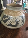Hand Thrown Pot w/ Decorations Round Bottom