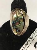 Sterling Ring w/ Abalone Shell sz 6.5