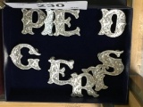 9 Silver Toned Screw on Letters