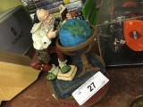 Musical Santa With Globe Figurine