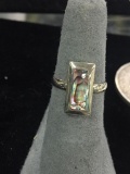 Sterling silver Abalone ring size 6