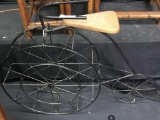 Metal Tricycle With Wood Seat