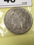 1923 Peace Silver Dollar Coin