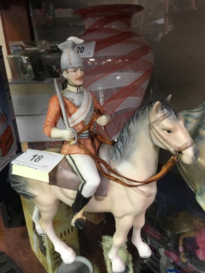 Ardalt Hand Painted Ceramic Soldier on Horse