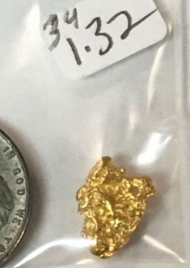 1.32 Grams, Gold Nuggets