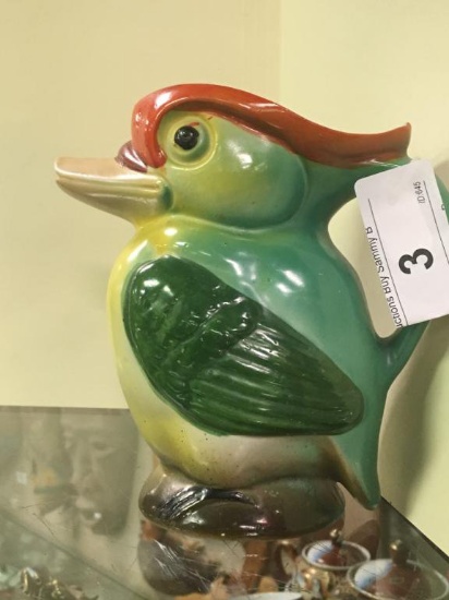 Vintage Bird Pitcher from Germany 5 3/4" Tall