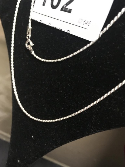 Sterling Rope Chain 18" long
