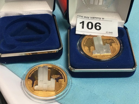 2 Medallions From 2001-2006 World Trade Center