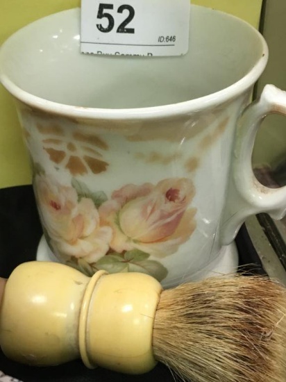 Shaving Brush w/ Vintage Mug