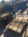 Two steel metal carts