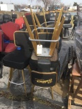 6, black/gold barstools