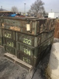 8, wooden ammo boxes