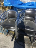13, matching black and silver color chairs
