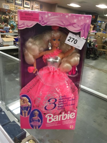 NIB Barbie w/ 3 Different Galmorous Looks in 1