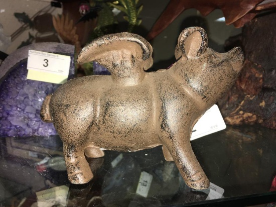 Cast Iron Flying Pig  4 1/2" Tall