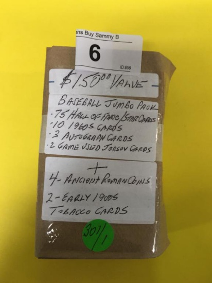 Baseball Jumbo Pack Value $150.00
