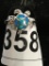 Sterling Blue Opalite Turtle Ring Size 5