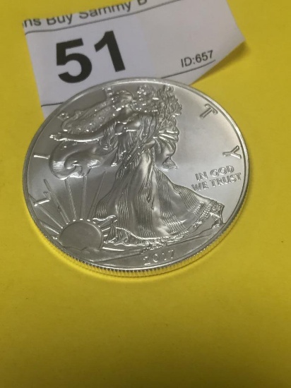 2017  1oz Fine Silver One Dollar Coin