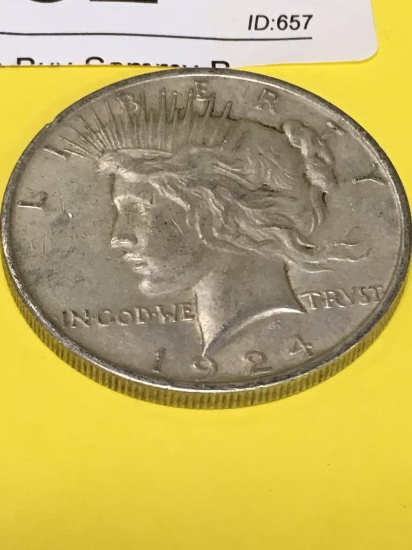 1924 Peace Silver Dollar Coin