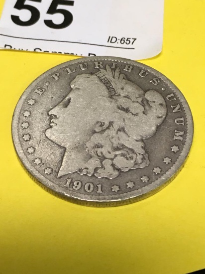 1901 Morgan Silver Dollar Coin