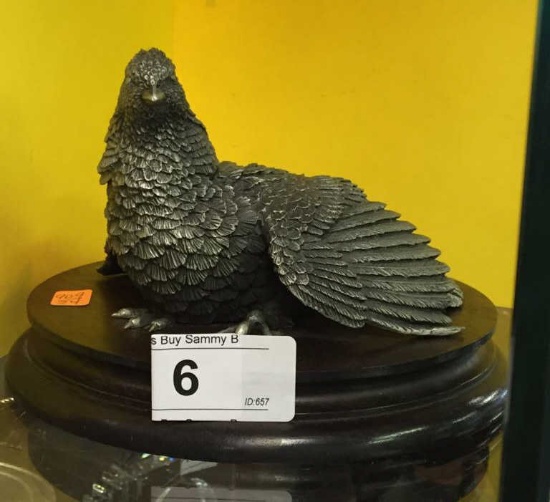 Ruffled Grouse Fine Pewter by Chilmark 1977