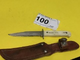 Small USA Souvenir Knife w/ Leather Sheath