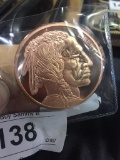 .999 copper 2 oz strike Buffalo Head/Indian