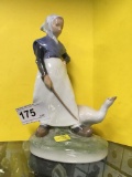 Royal Copenhagen #528 Girl w/ Goose Figurine