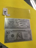 $50.00 & $2.00 .999 Silver Coated Faux Bills