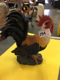 Black, Gold, Red Comb Rooster 9 1/2