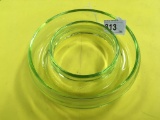 Vintage Green Glass Flower Ring 7