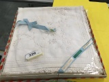 In Box Irish Hand Embroidery Table Cloth