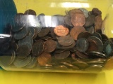 Jar of US Coins  Mostly Pennies Dates?