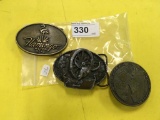 3 Pewter Belt Buckles