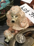 Pink Rhinestone Poodle Trinket Box