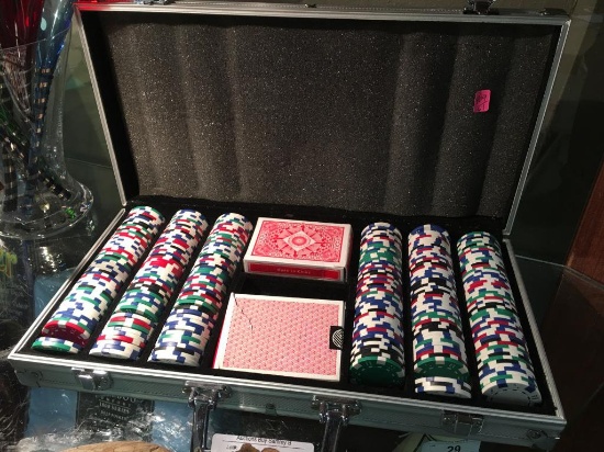 Poker Set With Chips In Case