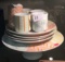 Cake Pedestal w/ 4 Plates, 4 Cups & Small Pitcher