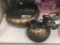 Decorative Hammered Copper Bowl & Vase