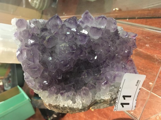 Amethyst Crystal Geode Section 4 1/2" Tall
