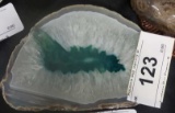 Green Crystal Geode Thick Slice
