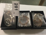 3 Boxes of 3 Pairs of New Fashion Hoop Earrings