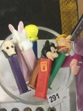 8 PEZ Candy Dispensers   One Broke