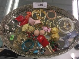 Mirror Tray With Fashion Earrings