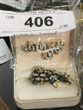 Rhinestone Leopard Ring & Earring Set