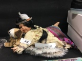 Porcelain Indian Doll With COA